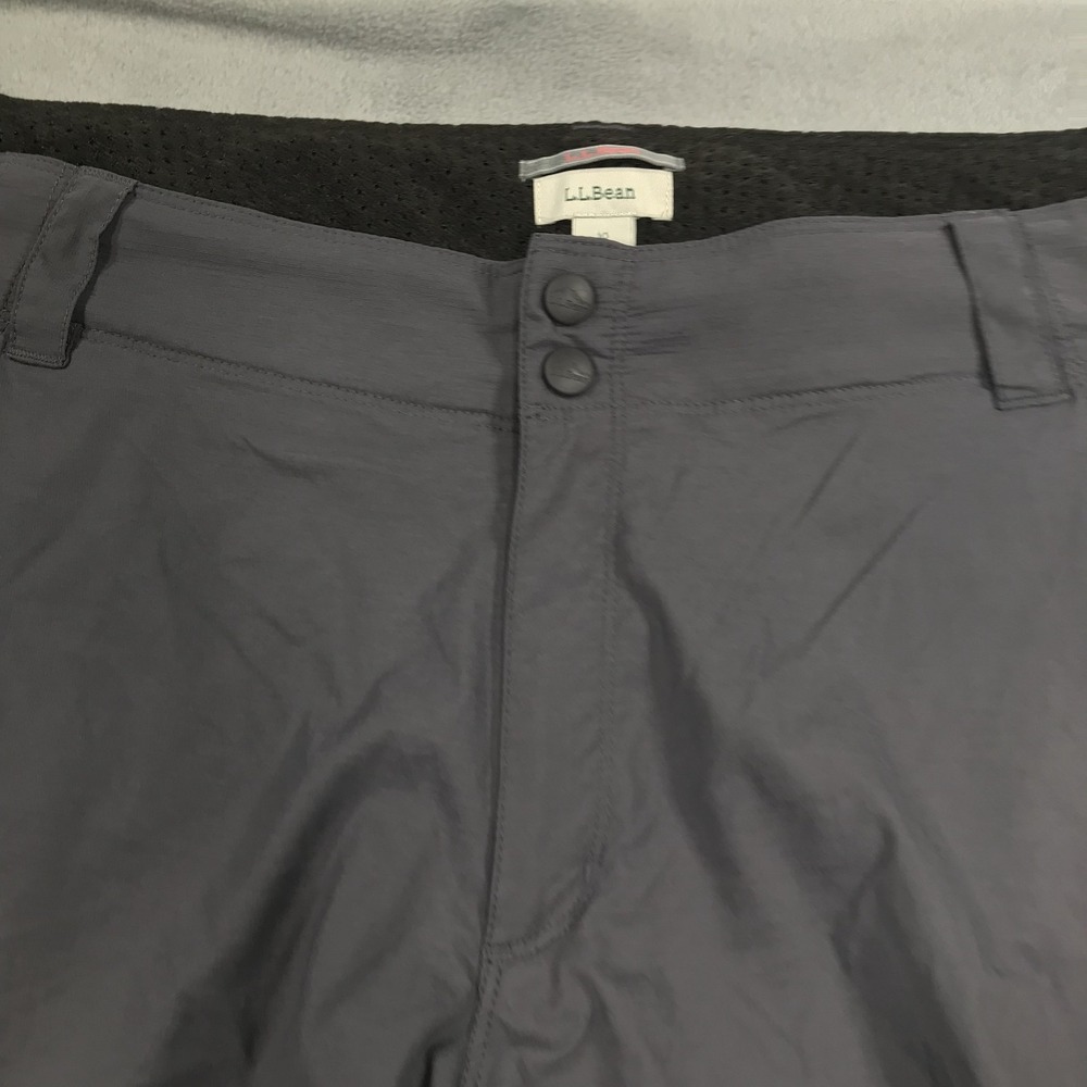 LL Bean Pants Womens 18 Gray Nylon Outdoors Hiking Casual Convertible Stretch - Picture 7 of 16